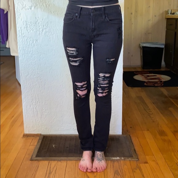 Express Pants - Express Ripped Black Denim